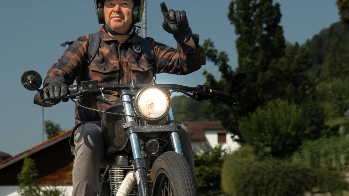 Motorrad-Gruß Motorrad-Gruß