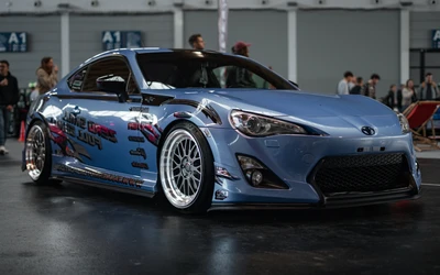 Toyota GT86 in blauer Lackierung mit Zubeh&ouml;r auf der Tuning World Bodensee 2026