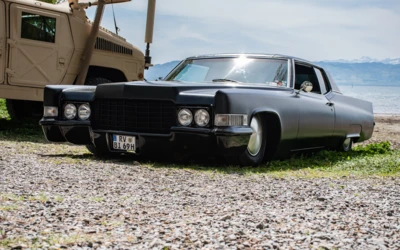 Schwarzer Cadillac in Wasserburg am See bei Oldtimertreffen 2026