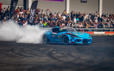 Toyota GR Supra driftet auf der Tuning World 2025 in Friedrichshafen