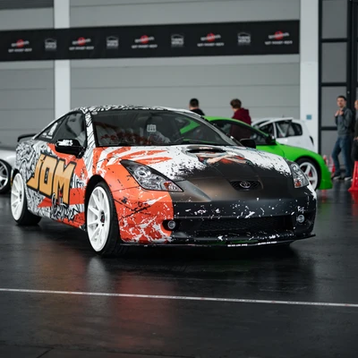 Modifiziertes Auto mit auff&auml;lliger Lackierung auf der Tuning World Bodensee 2026