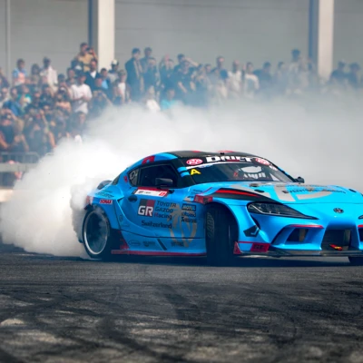 Toyota GR Supra driftet bei der Tuning World 2025 in Friedrichshafen