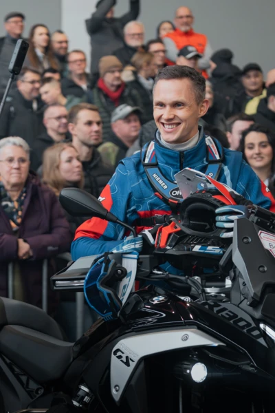 Ehemaliger Supermoto Weltmeister auf der Motorradwelt 2026 Messe in Friedrichshafen