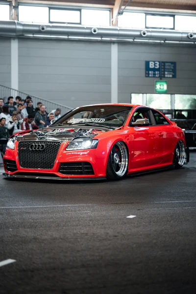 Audi S3 Limousine in Rot auf der Tuning World Bodensee 2026