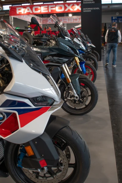 Motorradmesse Friedrichshafen 2026 Verschiedene Motorräder auf der Motorradwelt 2026 in Friedrichshafen