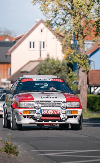 Audi Sport Quattro mit Rallye-Look beim Oldtimertreffen Wasserburg 2026