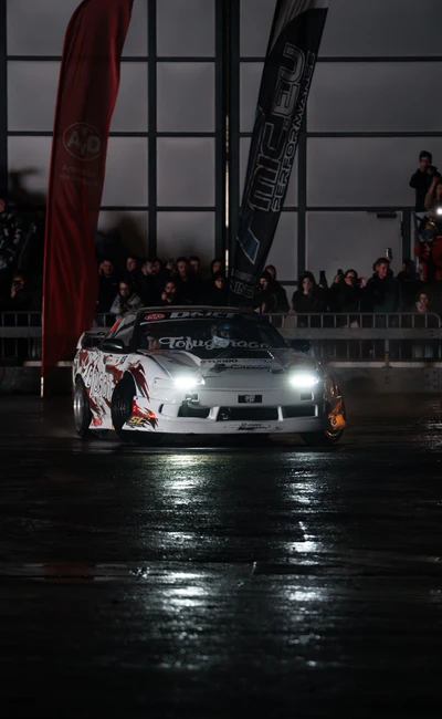 Driftshow mit einem Nissan Silvia beim Tuning World Bodensee 2026