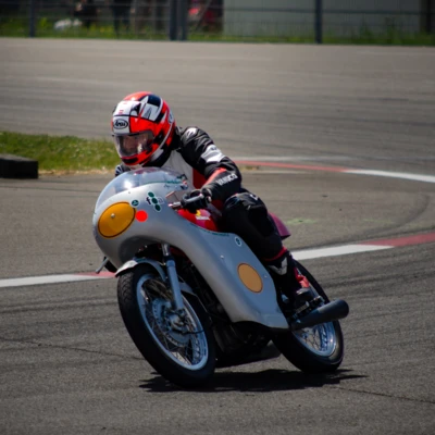 Motorrad Silber Orange